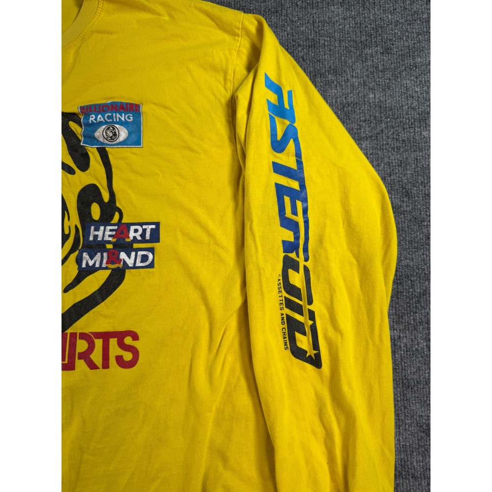 Billionaire Boys Club Asteroid Racing Shirt Mens XXXL Yellow Long Sleeve Graphic - Picture 5 of 14